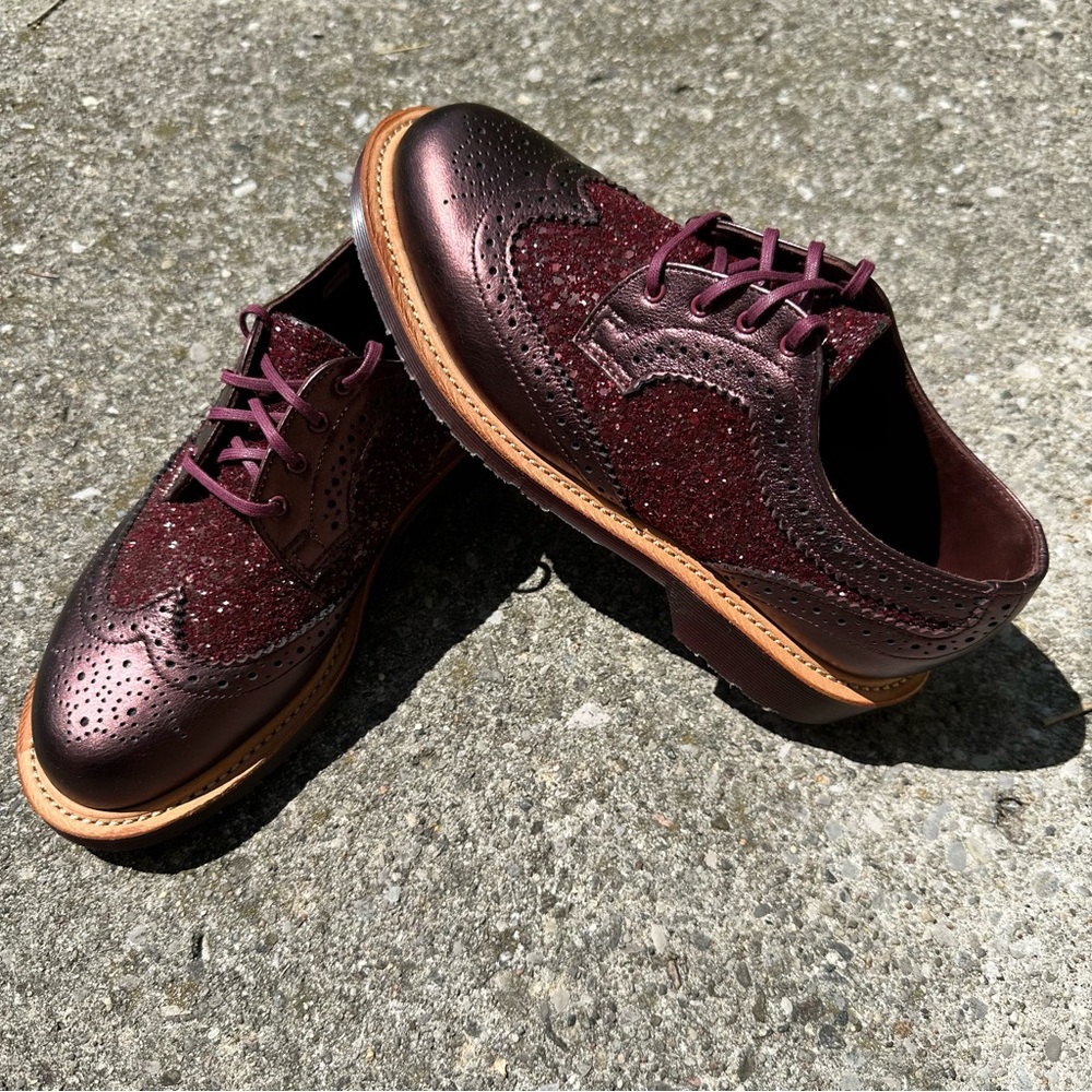 Dr. Martens Burgundy Brogue Shoes - Picture 6 of 6